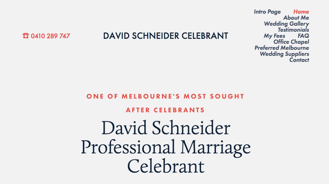 David Schneider Wedding Celebrant Melbourne