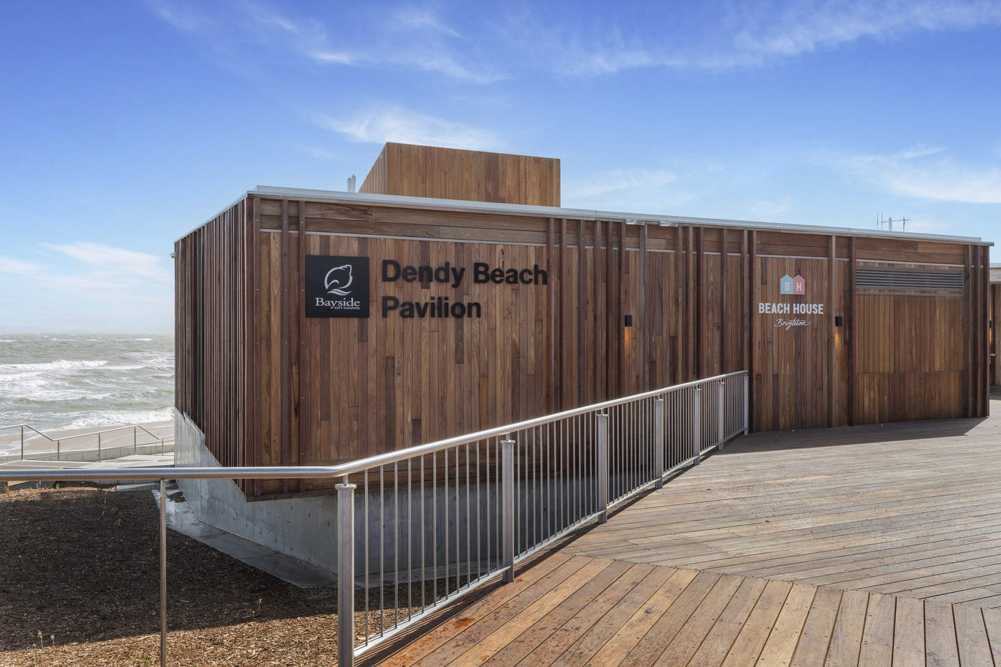 cafe and pavilion signage car park perspective