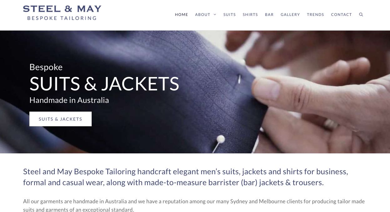 Steel And May Suit Tailors Melbourne