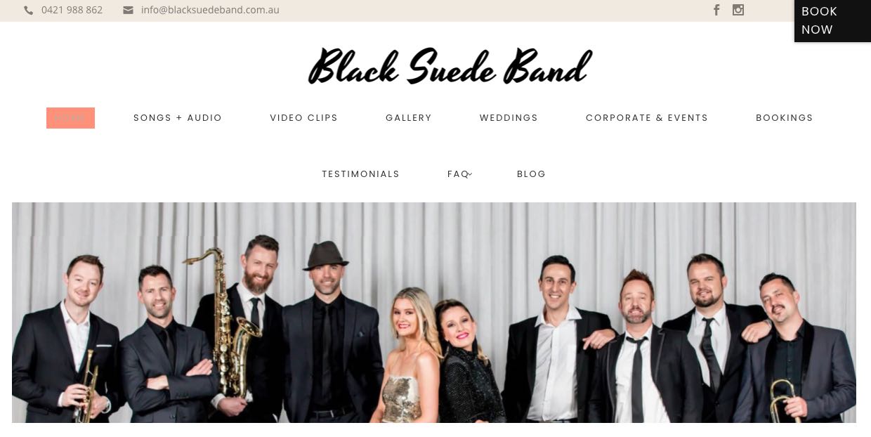 Black Suede Wedding Band Melbourne