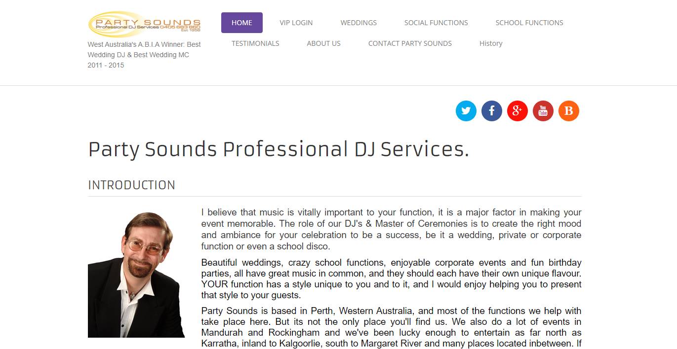 Party Sounds Professional Dj Services Wedding Djs And Mcs In Perth
